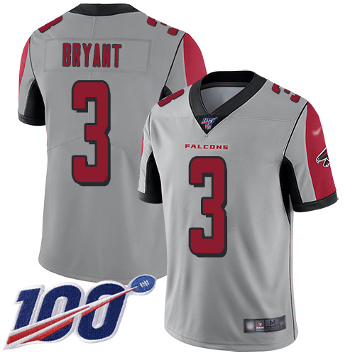 Atlanta Falcons Limited Silver Men Matt Bryant Jersey NFL Football #3 100th Season Inverted Legend->atlanta falcons->NFL Jersey